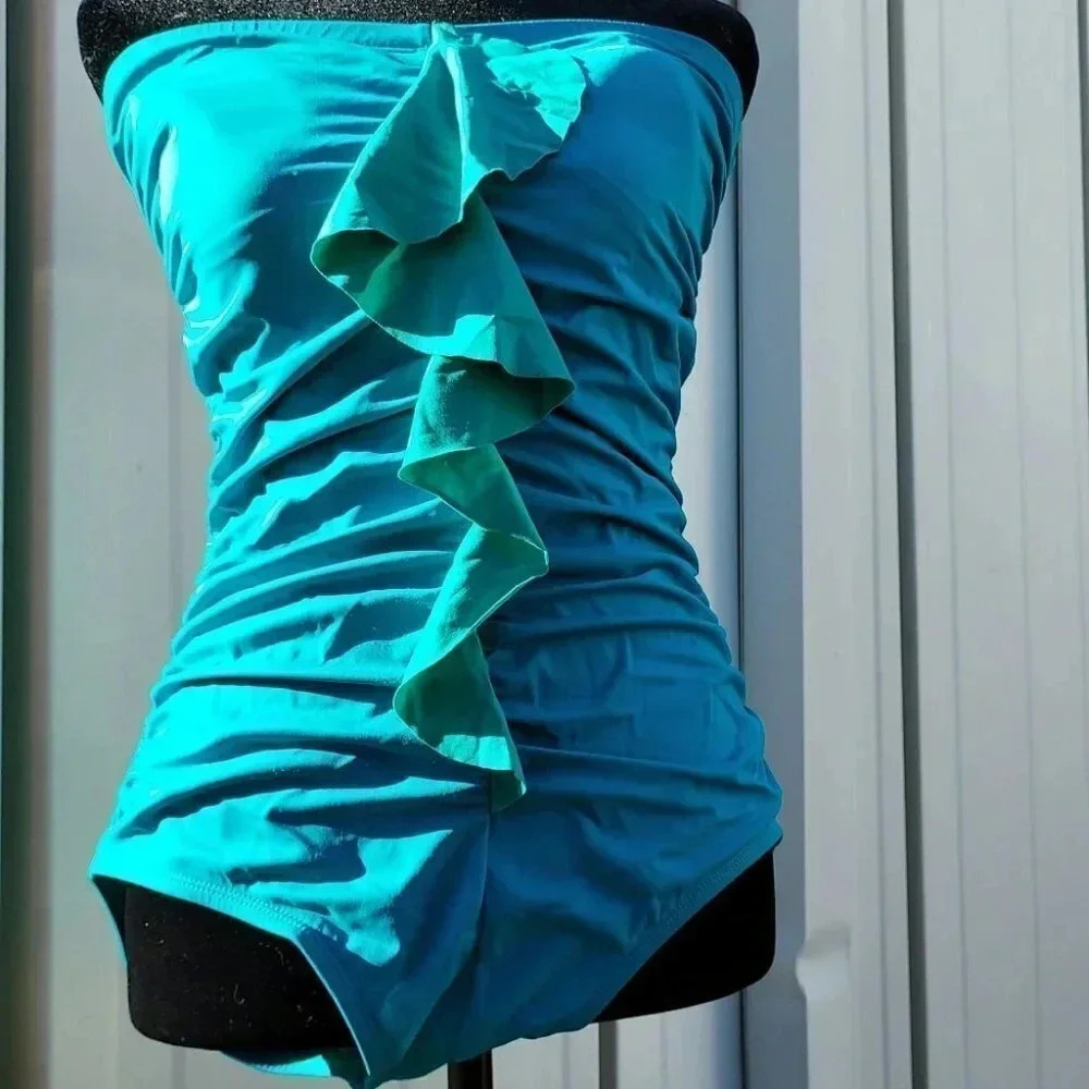 Jantzen Classics Swimwear Blue/Turquoise Bathing suit - Picture 9 of 12